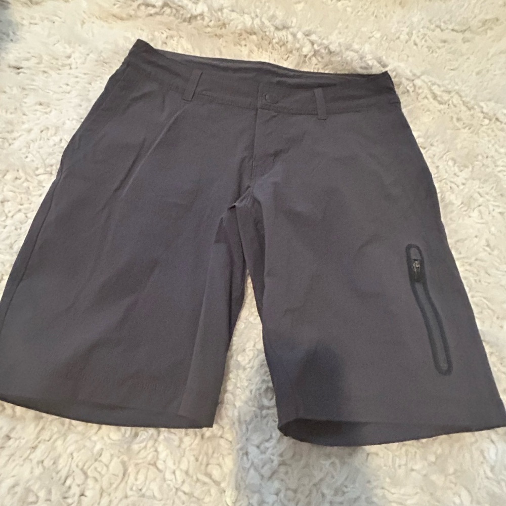 50%offw❤️ REI Hiking Shorts 0 Womens Gray Bermuda Flat Front Outdoor Stretch #4